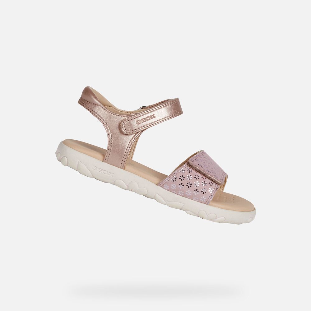 Geox Sandals Pink Haiti - Geox Girls Shoes - NRYJTG692